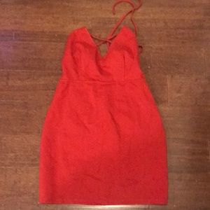 Red cocktail dress